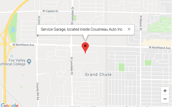 Google Map - Service Garage - Appleton, WI